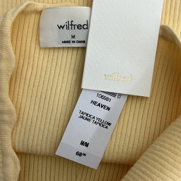 WILFRED Tops & Bodysuits Heaven Top Sweetheart Ribbed Knit Strapless Tube Top MD - Picture 4 of 9